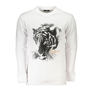 Cavalli Class White Cotton Men Men's Sweatshirt